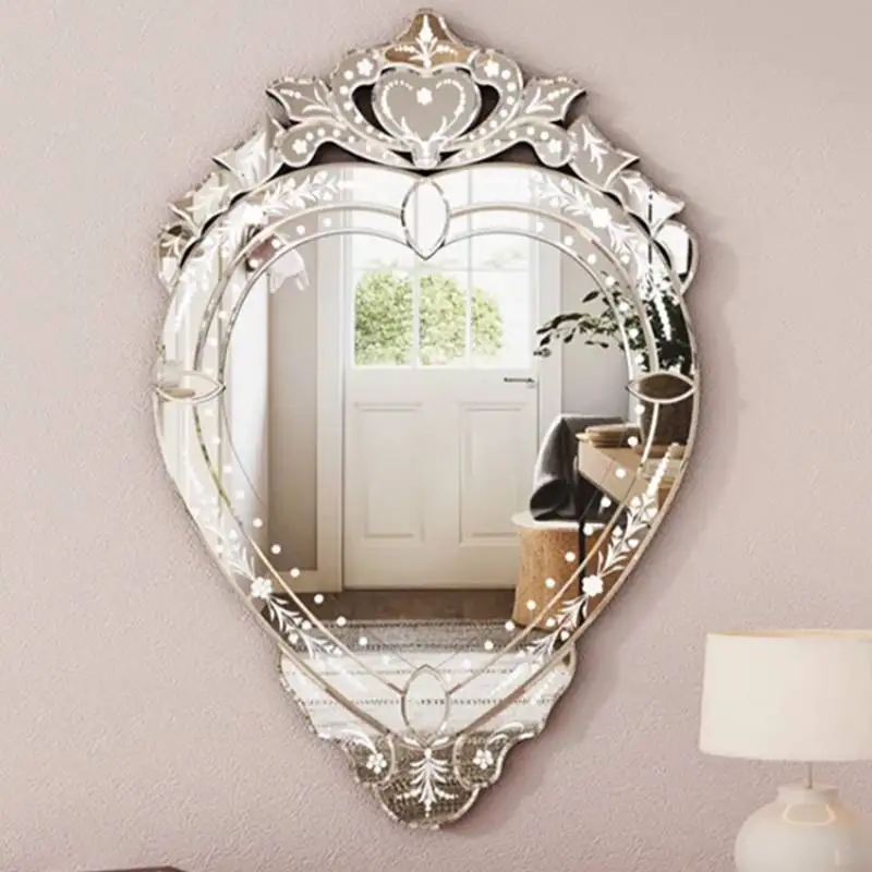 

Murale Vanity Mirror Universal Irregular Wedding Aesthetic Bedroom Wall Art Decoration Luxury Girls Espejos Para Pared Miroir