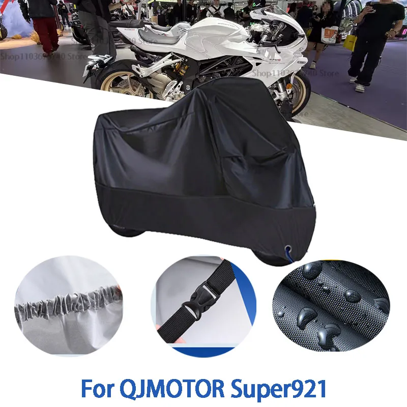 Motorcycle Full Covers For QJMOTOR Super921 Car Outdoors Sun Protection Dust No Ear Thickened Oxford Clothcover Accessories