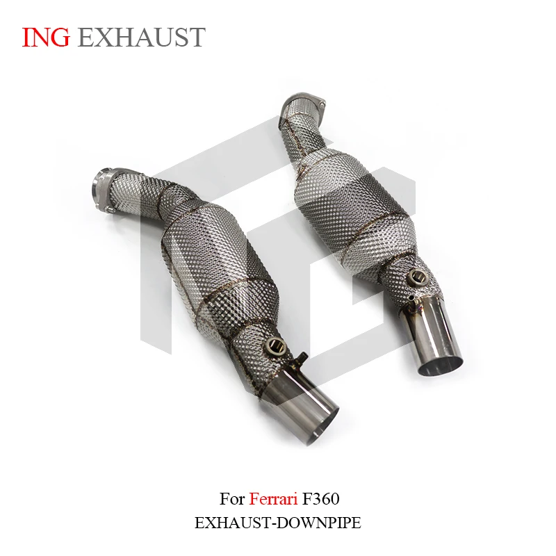 ING Exhaust Downpipe Catalyzed for Ferrari  F360 3.6L V8 Vehicle Converter High Flow Up Engine Power Tube Performance System