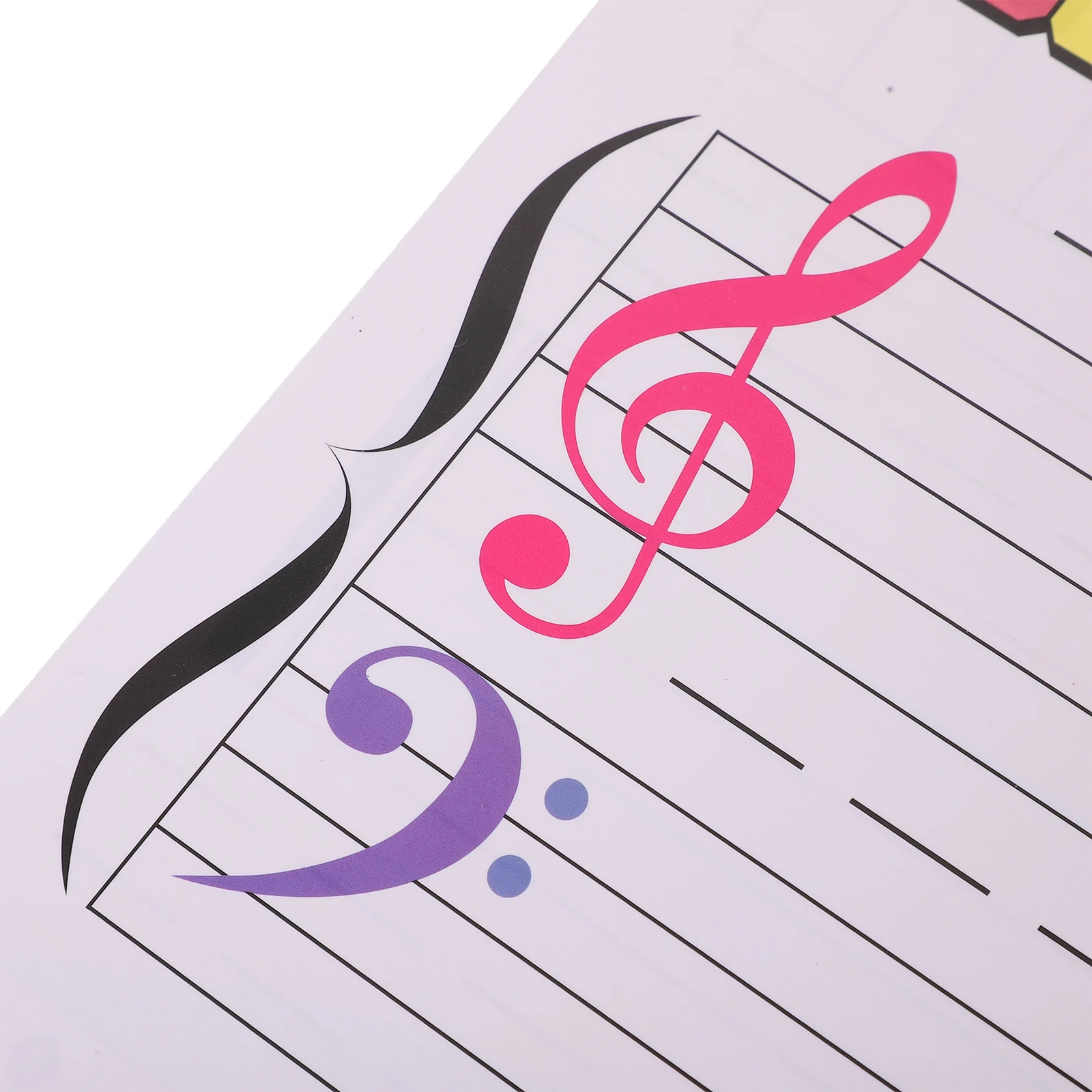 1 セット音楽スタッフホワイトボード消去可能なペット練習ボード防水書き込み可能ポータブル音楽教育五線譜ツール