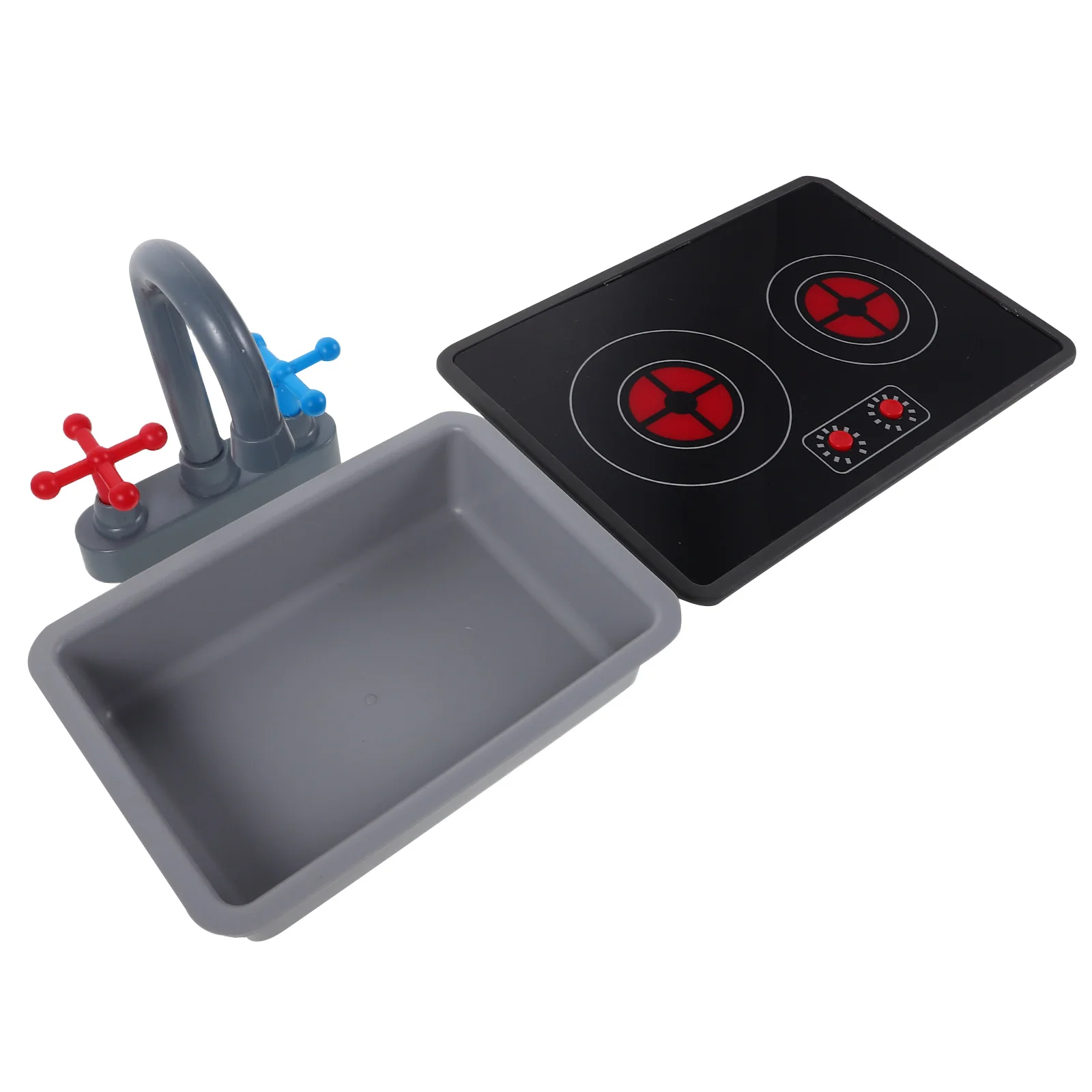 Kinderkeukenspeelset Realistische wastafelkraan Inductiekookplaat Familieverlijming Ideale ouder-kind interactie kookaccessoires