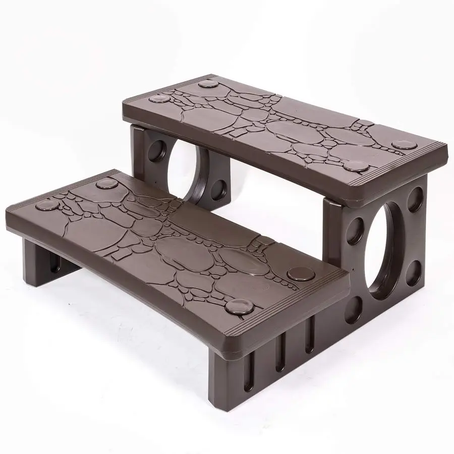 

Universal Multi Purpose 2Step Spa Hot Tub Pool Outdoor Indoor Camper RV Deck Steps Sided Step for Porch, Patio, Deck, Bathtub, S