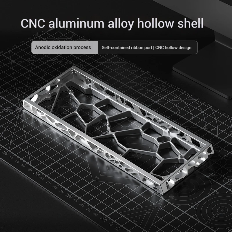 

Wooting/Win60/Mad60 Magnetic Shaft Keyboard Shell Aluminum Alloy Keyboard Shell Holy60 Hollow Aluminum Material Tray-Mount
