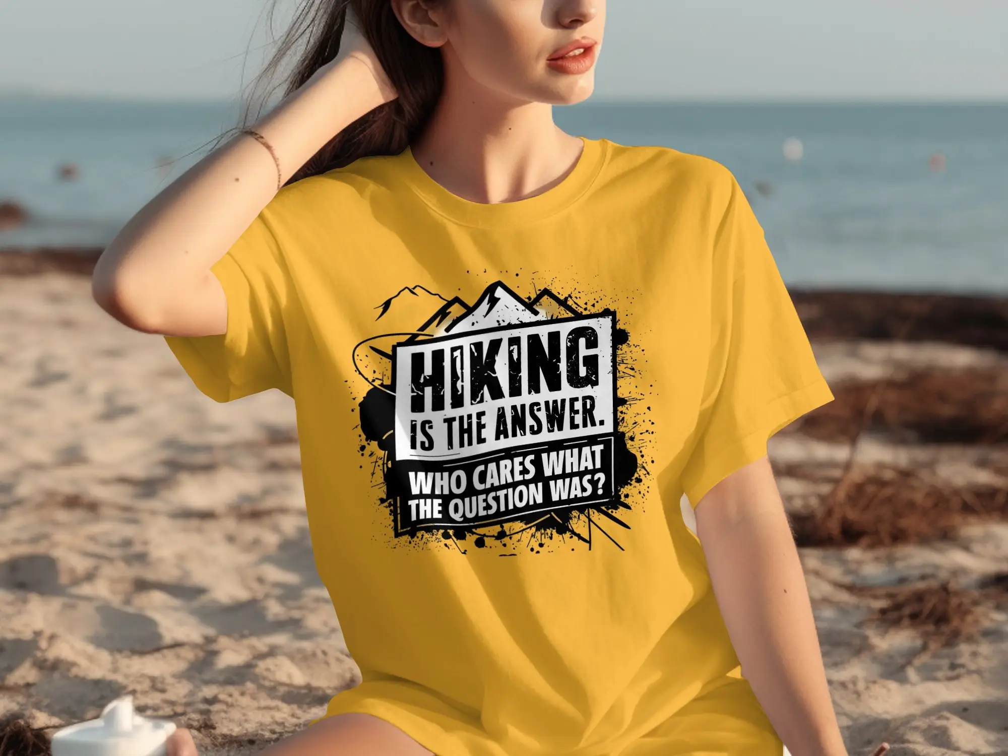 Hiking Is The Answer Who Cares What Question Was T Shirt Adventure Lover For Hikers Outdoors Nature Enthusiast