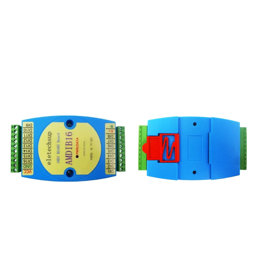 

16 DI NPN PNP Digital Input Module RS485 Isolated Communication MODBUS RTU PLC Expansion Board DC 12V 24V