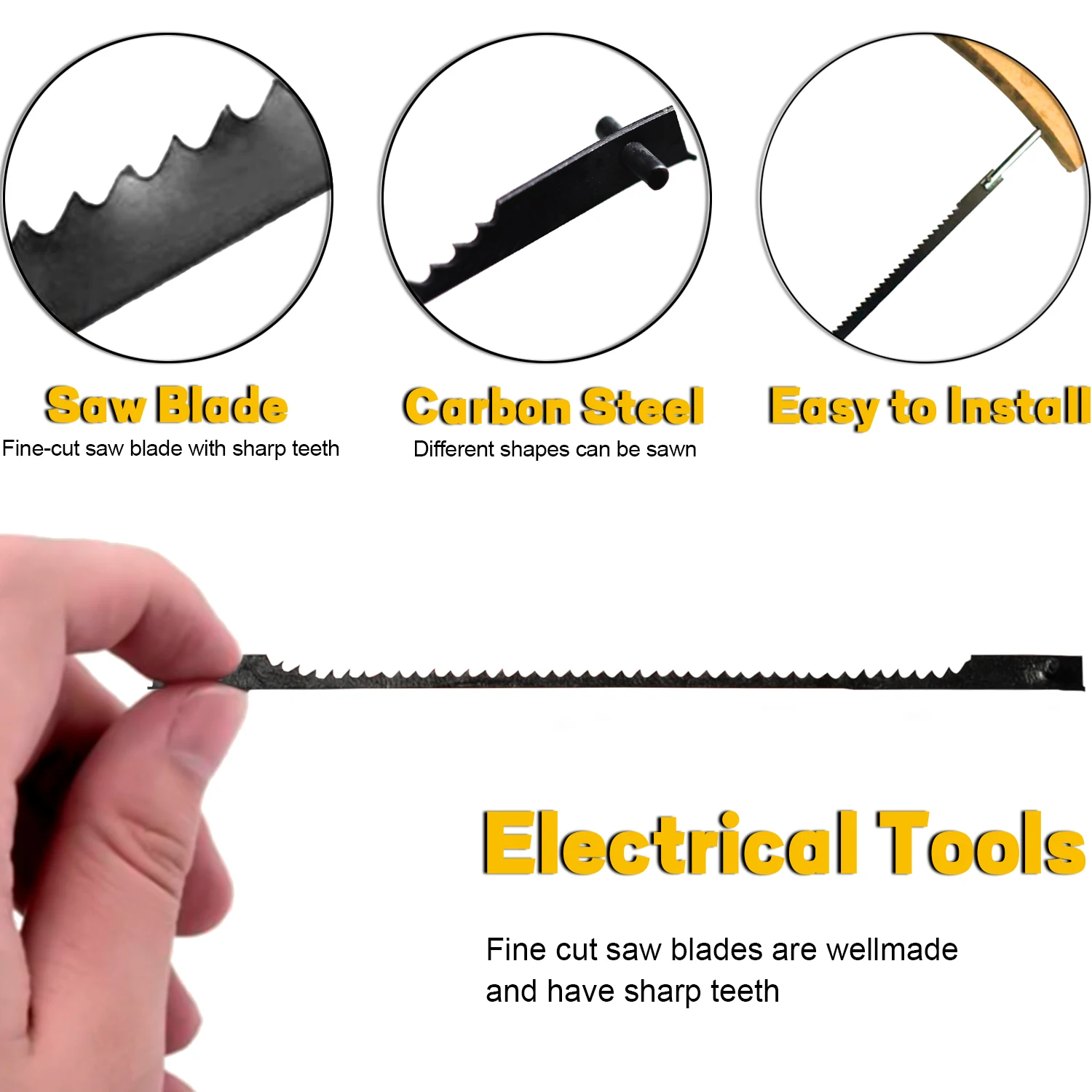 3 Inches Scroll Saw Blades Pin End 18 TPI Fit For Sears Craftsman Penn State Delta Ryobi Wen 3921 Dremel