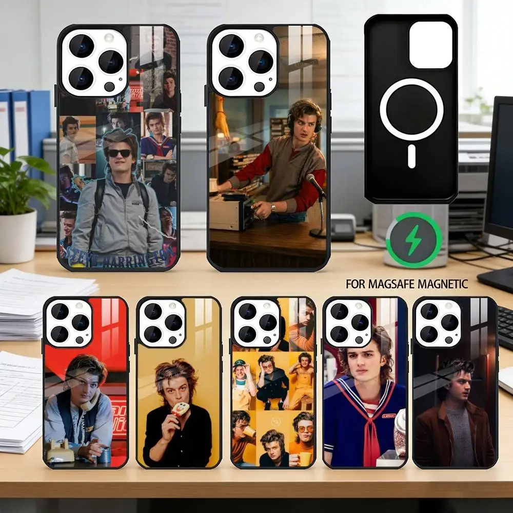 Фото Чехол для телефона S-steve H-harrington для iPhone 17, 16, 15, 14, 13, 12, 11 Plus, Pro, магнитный, для беспроводной зарядки Magsafe