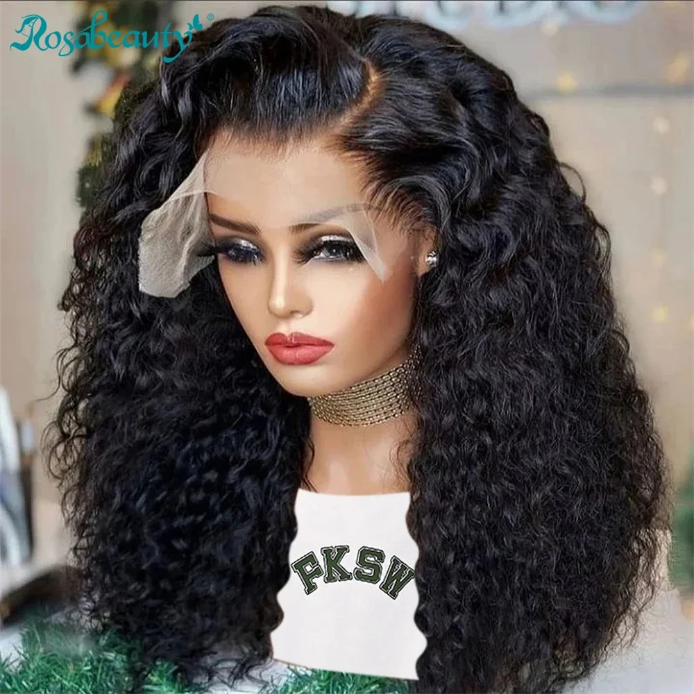 8-16inch Curly Bob Lace Frontal Wig Human Hair 13x6 Deep Wave HD Transparent Lace Front Wigs Bob Lace Frontal Wig Human Hair