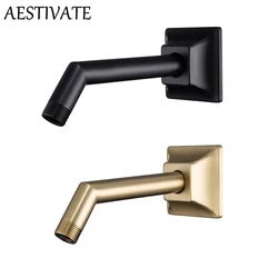 Shower Head Extension Arm Wall Mounted Stainless Steel Bathroom Accessories Black Gold Rainfall Extend Pipe Tube Shower Holder.