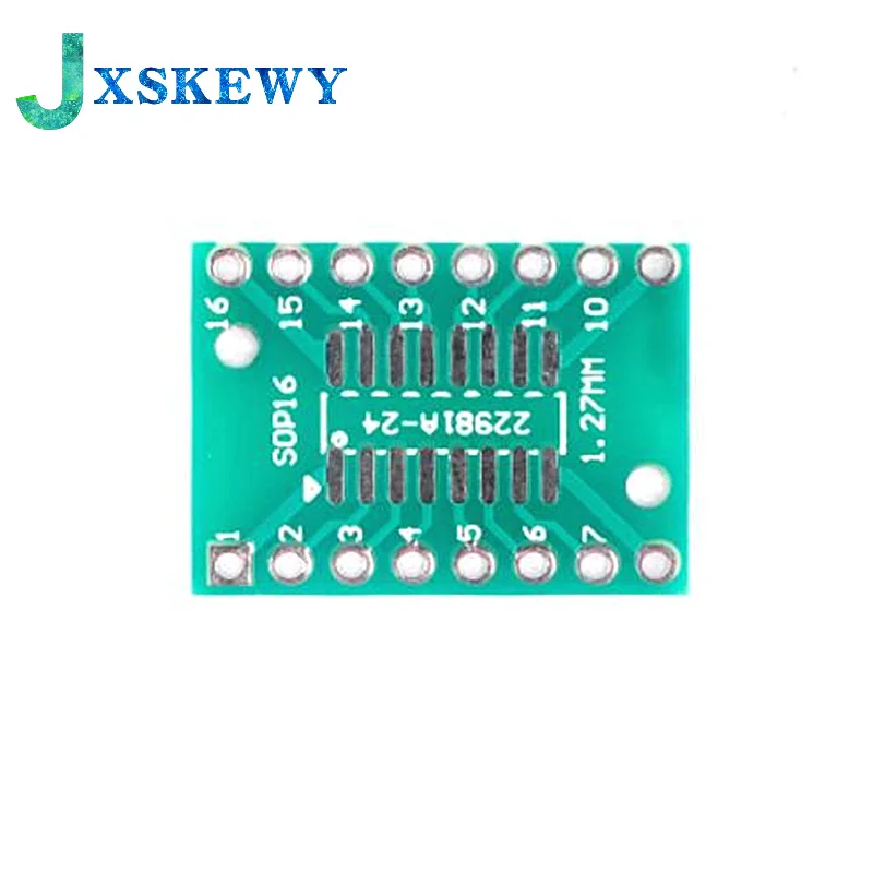 10Pcs TSSOP16 SSOP16 SOP-16 SOP16 to DIP16 Transfer Board DIP Pin Board Pitch Adapter PCB