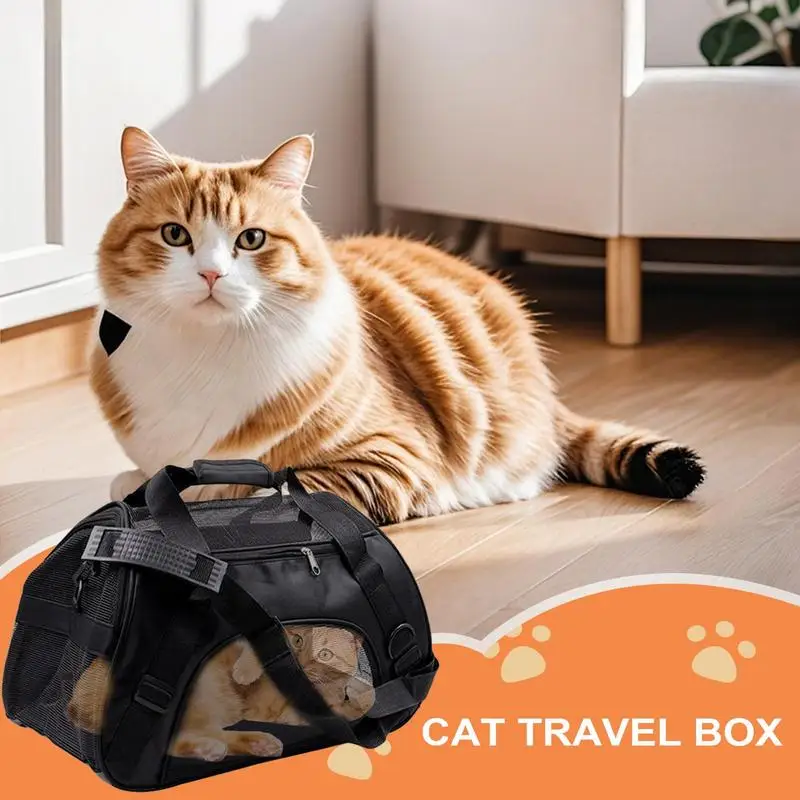 

Переноска для домашних животных, дышащая складная ящик с регулируемым плечевым ремнем, дышащая переноска для щенков для щенков, маленькая