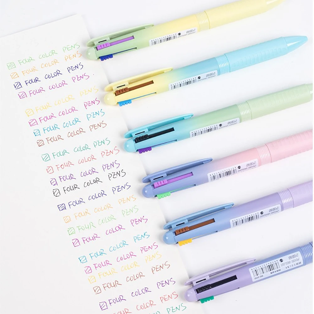 3Pcs/box Gradient 4 Colors Gel pens Ballpoint Pens Multi-color Gel Pen Student Writing Tools Stationery School Office Supplies