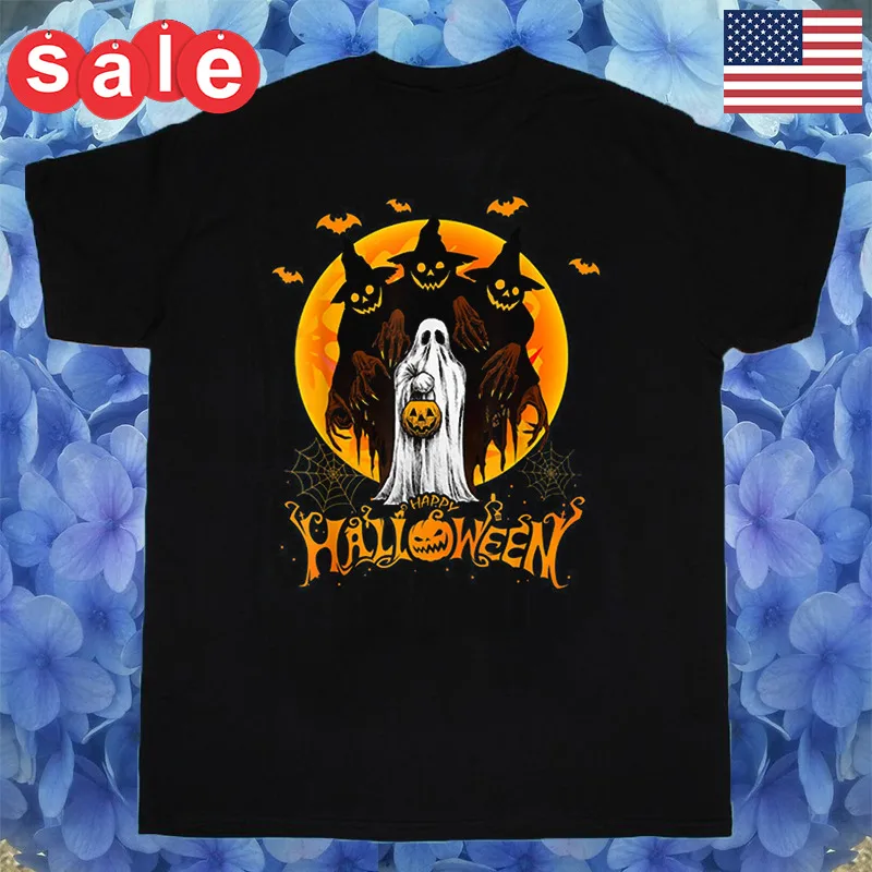 

Happy Halloween Pumpkin Ghost Cotton Men Women Tee Shirt S To 5XL MC178