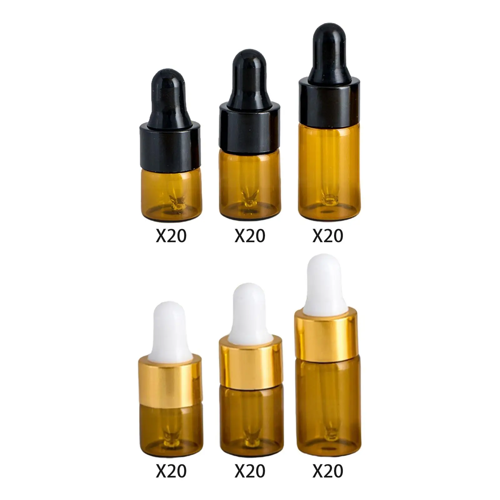 diyhomedecor_uk Small Dropper Bottles with Glass Eye Dropper for Essential Oils