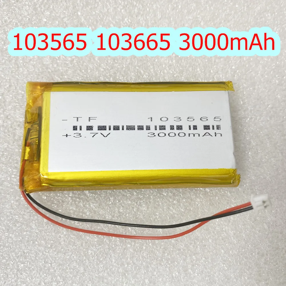 1-10Pcs 103665 Lithium Polymer Battery 3.7V 3000mAh JST 1.25mm Plug For Open source console Miyoo Mini Plus Game Machine Battery