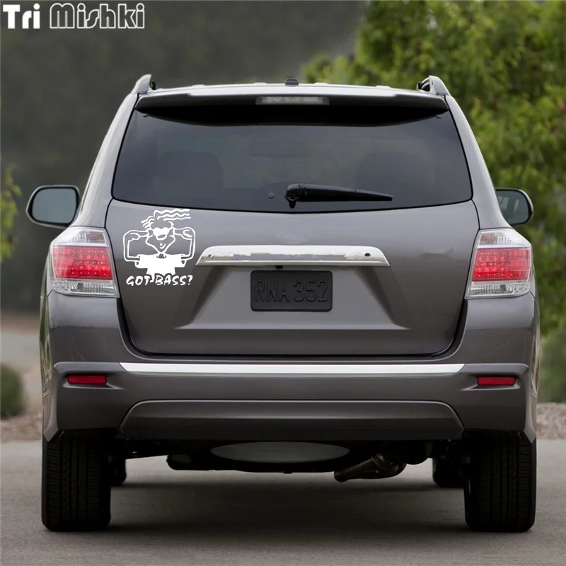 Tri Mishki HZX347# 16*15cm got bass? car sticker auto funny car stickers