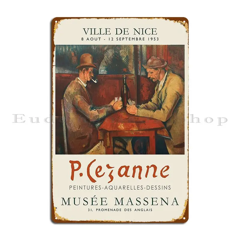 Paul Cezanne Exhibition Poster For Musee Massena In Nice 1953 Metal Sign Printed Design Wall Plaque Design Pub Tin Sign Poster