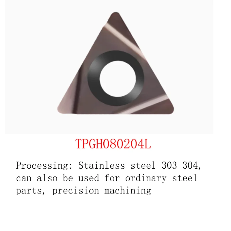 5 uds CNC inserto torneado fino agujero interior aburrido triángulo pequeño TBGH 060102   L TPGH 110304   Insertos de cabeza de herramienta de cerámica L