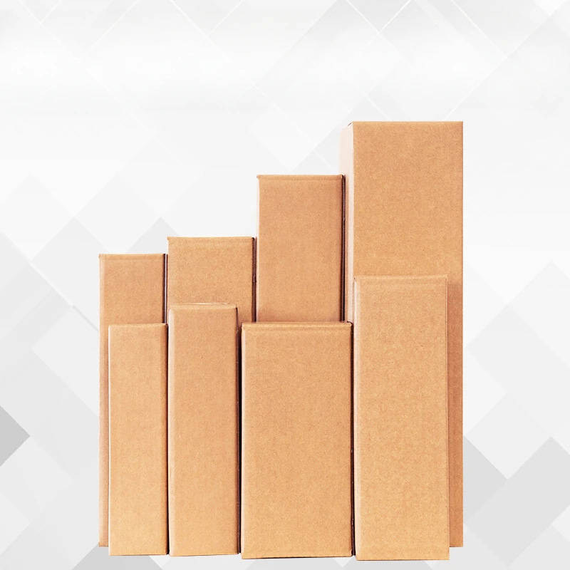 Three Layer Thick Corrugated Paper Long Strip Cardboard Case Rectangular Express Pack Box Gift Umbrella Water Cup Package Carton