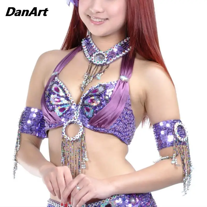 ผู้หญิง Belly Dance พู่ Bras Stage Performance พู่ Bra Party Club สวมเสื้อ Oriental อินเดียเต้นรําเซ็กซี่เครื่องแต่งกายอุปกรณ์เสริม