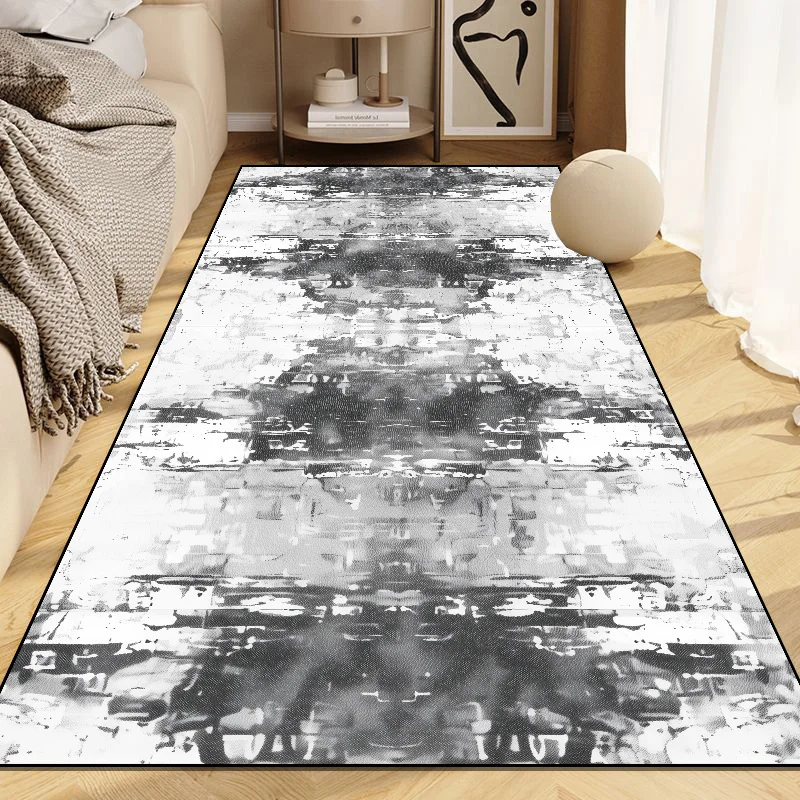 Bedroom Bedside Soft Carpet Modern Abstract Decoration Rug Living Room Corridor Floor Mat Room Decor Grey Carpet Washable