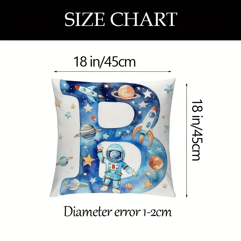 Funda de almohada de astronauta con desig de exploración space con letters para fanatici de sciences، funda de cojín
