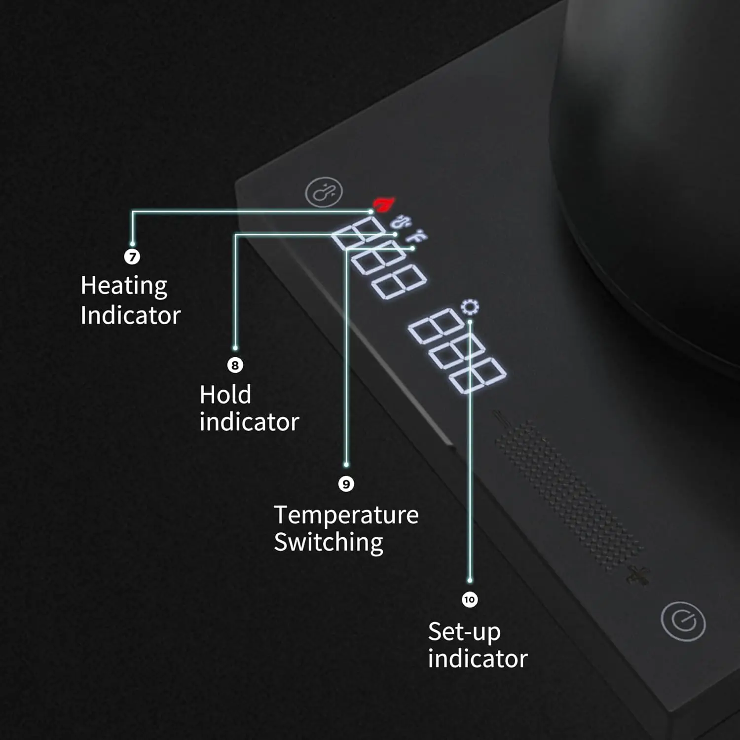 غلاية قهوة كهربائية ذكية للأسماك 600 مل، صب معقوفة فوق القهوة والشاي للتحكم في درجة الحرارة المتغيرة، إصدار منزلي