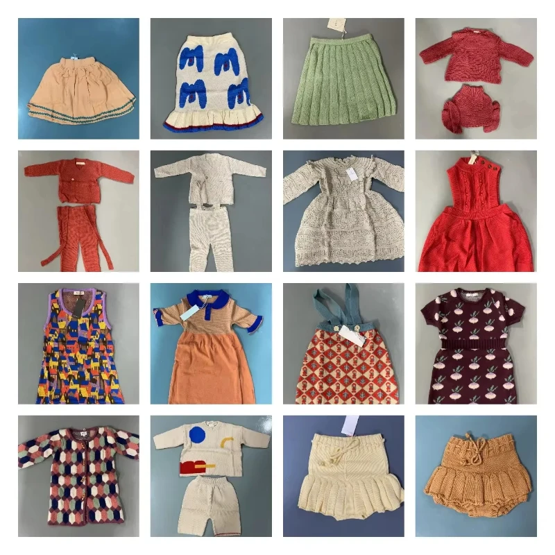 

OUYANG&IVAN специальная цена вязаное платье для девочек топ для мальчиков на осень-зиму детские юбки детский джемпер