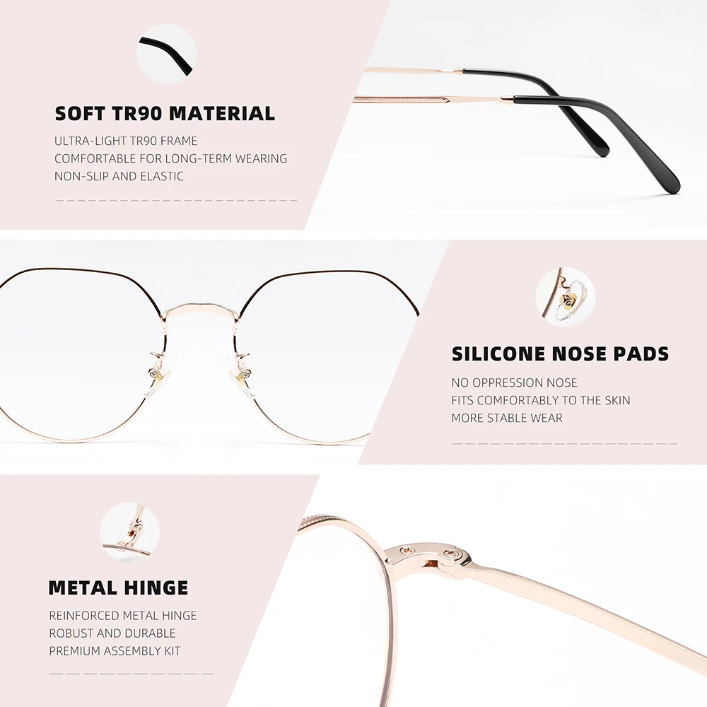 Kingseven causal moda anti luz azul redonda óculos de prescrição miopia hipermetropia lente óptica das mulheres dos homens óculos de leitura