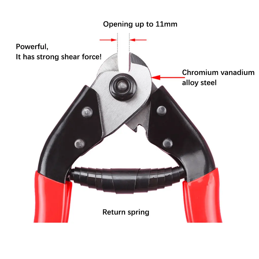 

Стабильные плоскогубцы для велосипедных спиц, противоскользящая ручка, кабельный резак, инструмент для ремонта велосипеда, практичные плоскогубцы для тормозной линии, зажим для проволоки