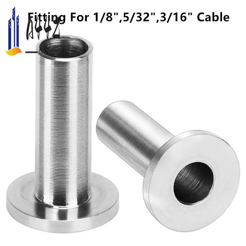 A44Z-120 в упаковке защитных рукавов из нержавеющей стали для кабельных перил диаметром 1/8 дюйма, 5/32 дюйма или 3/16 дюйма, кабельные рейки морского класса T316