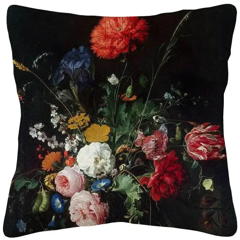 Oil Painting Home Decor Pillowcase Living Room Seat ation  Cushion Cover