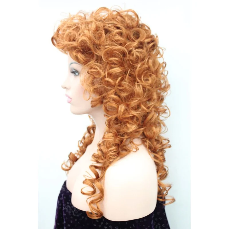 Peruca longa encaracolada para mulheres, peruca de cabelo sintético, cabelo solto, colorido, moda, 60cm, 130A