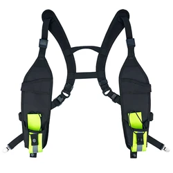 KUNN Universal Double Radio Shoulder Harness Holster, Two Way Walkie Talkie Holder for Motorola,Baofeng, no Chest Strap