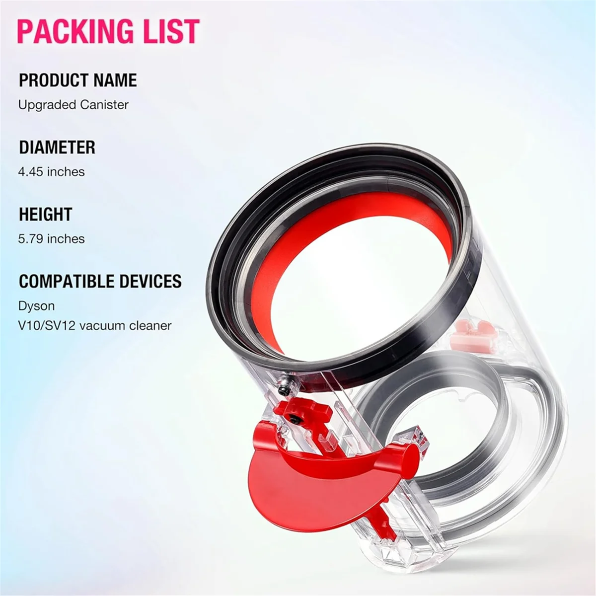 بديل صندوق الغبار المطور لعلبة المكنسة الكهربائية V10 SV12/دلو الغبار، الجزء الصندوق الصغير رقم 969509-02