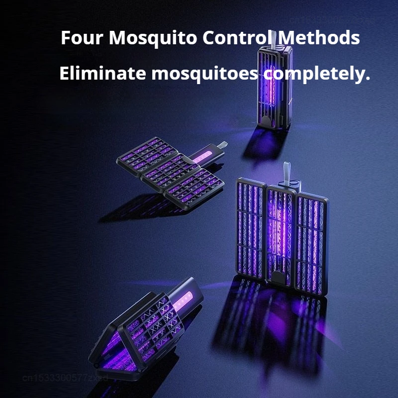 New Foldable Electric Mosquito Swatter for Outdoor Camping Portable UV Trap Lamp Rechargeable Hanging Type Mosquito Killer Lamp view 2