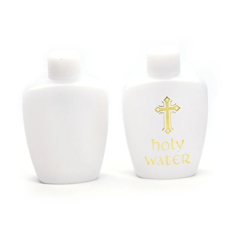 Catholic Bottle Empty Holy Water Bottles 60ml Catholic Christian Holy Water Bottle Gold for Cross Holds Lourdes Water