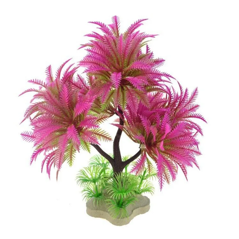 Aquarium Decorative Simulation Plant Aquatic Water Grass Viewing Underwater Artificial Leaves Tree Plants Fish Tank Decoration