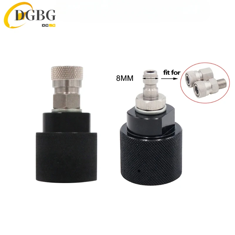 G1/2-14 Threads Adapter For HPA CO2 Regulator W/ 8mm Quick Disconnect Male Or Female Output