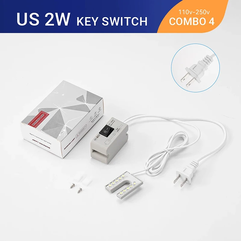 10 LEDs Sewing Machine Light U Shape Industrial Lighting Lamp Magnetic Working Light For Drill Presses Workbenches EU/US Plug