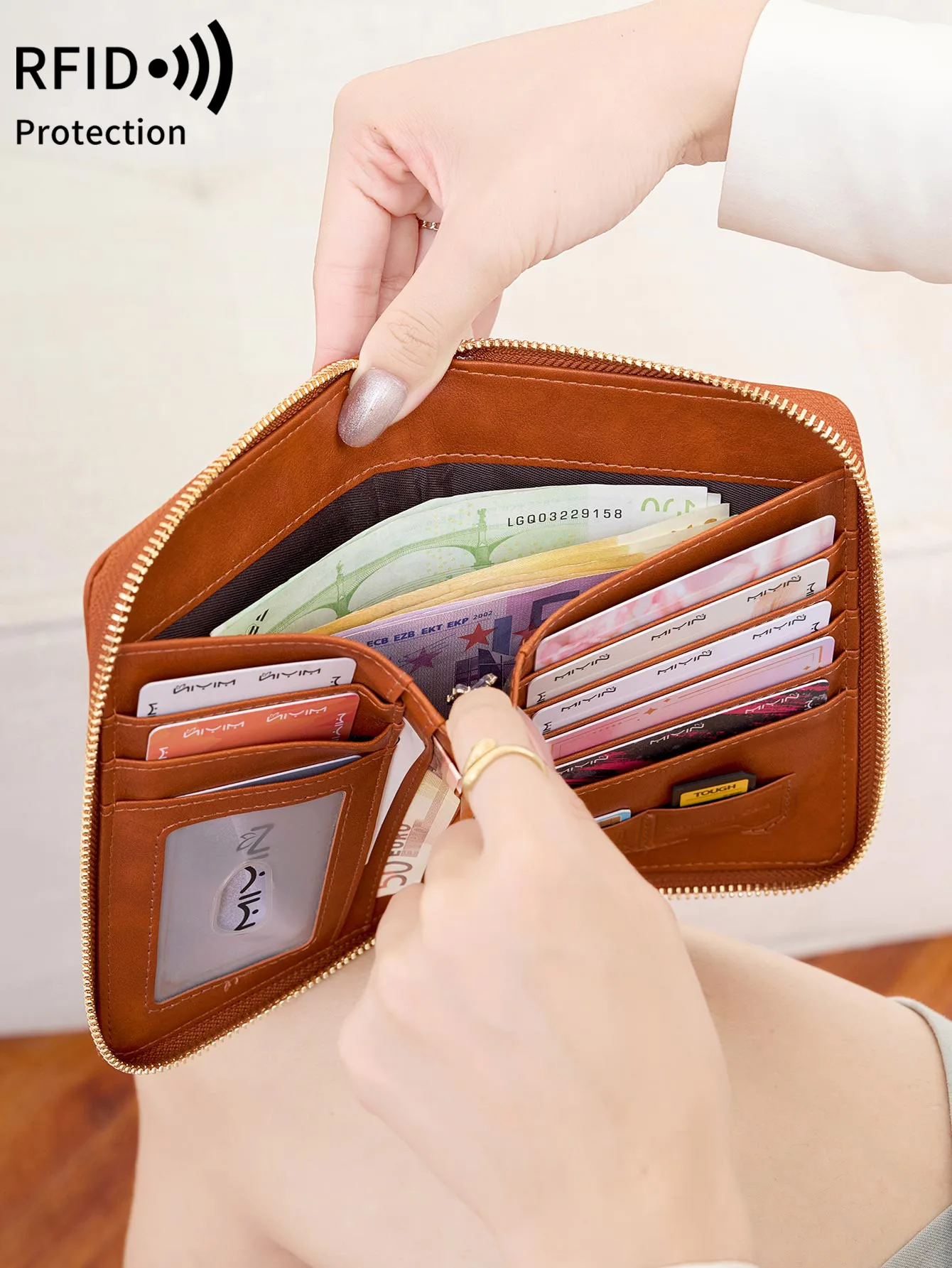 New Retro Passport Bag Fashion RFID Multifunctional PU Leather Passport Wallet Storage Bag Travel Accessories ID Bag Card Holder