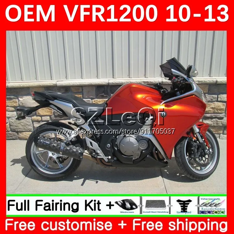 Injection For HONDA Crosstourer VFR 1200 RR CC VFR1200RR 10 11 12 13 Candy Orange 59No.19 VFR1200 RR 2010 2011 2012 2013 Fairing