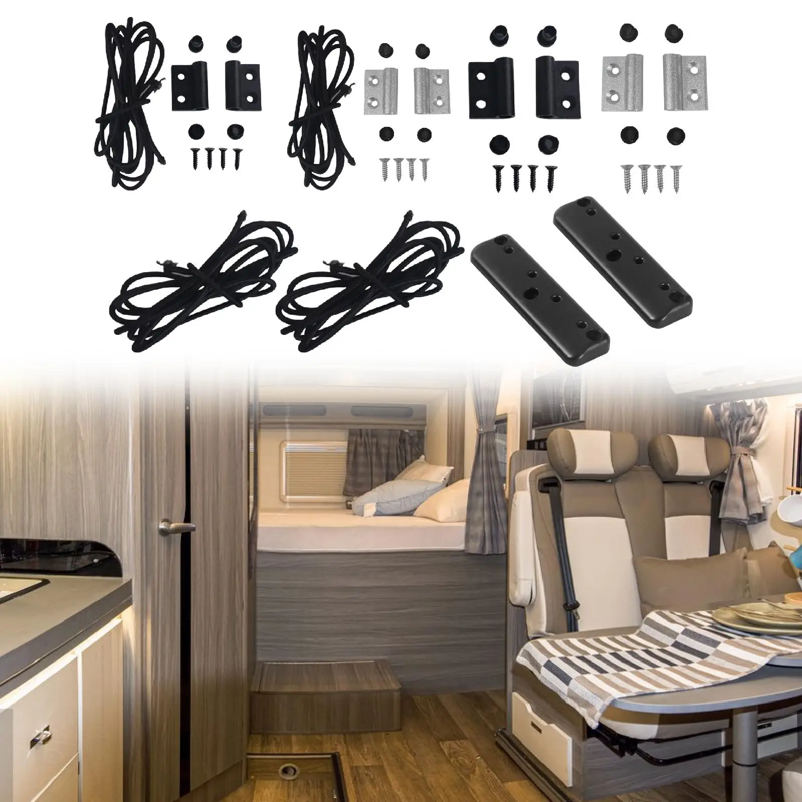 

RV Hanging Cabinet Rope Anti-falling Strap Practical Convenient with Mounting Hardware Complete Set for RV Accessories
