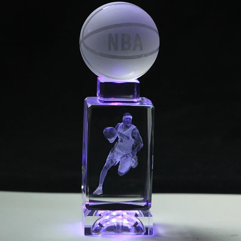 Imagem -03 - Criativo Candeeiro de Mesa de Basquete Lâmpada de Vidro Manchado Nba Estrela Luzes de Cristal Decoração do Quarto de Cama Abajures