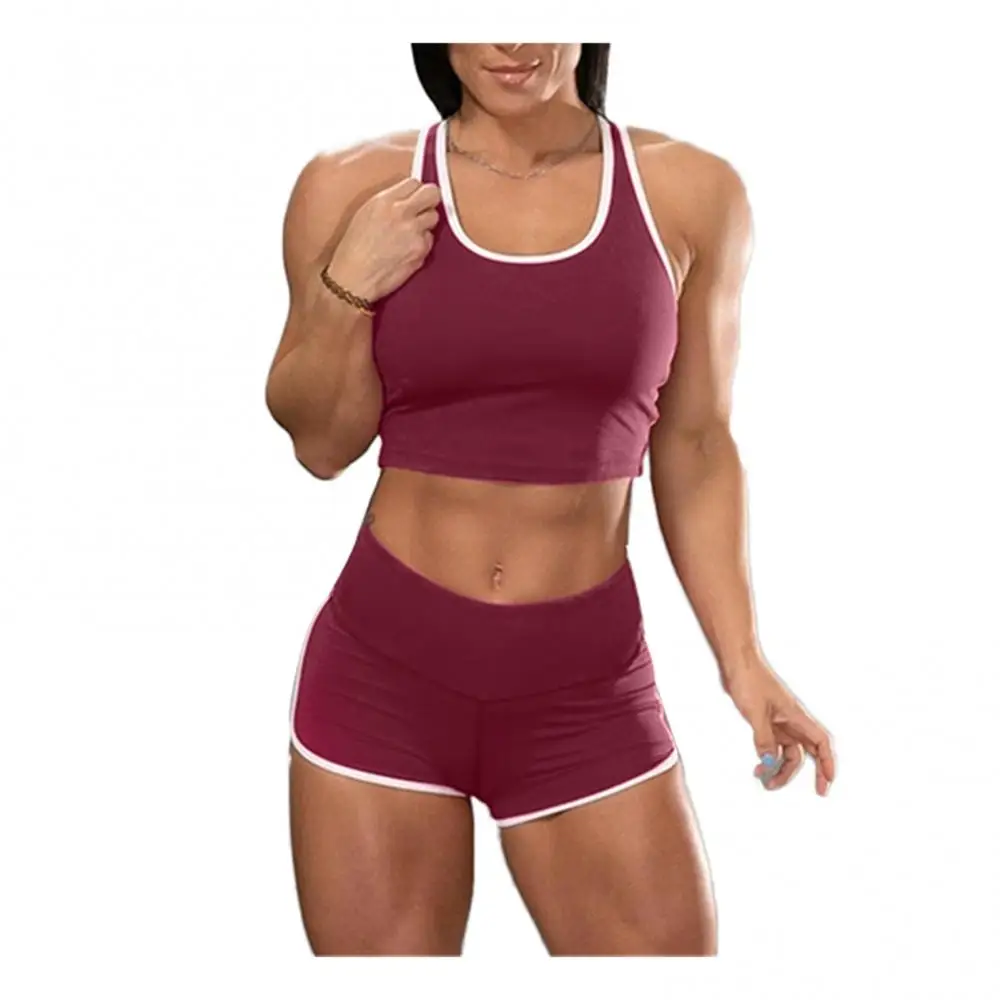 

Summer Sportswear Shorts Sport Bra Women Yoga Set Female fitness Suit Set Sleeveless Tank Top gym Running Yoga Nightwear clothes