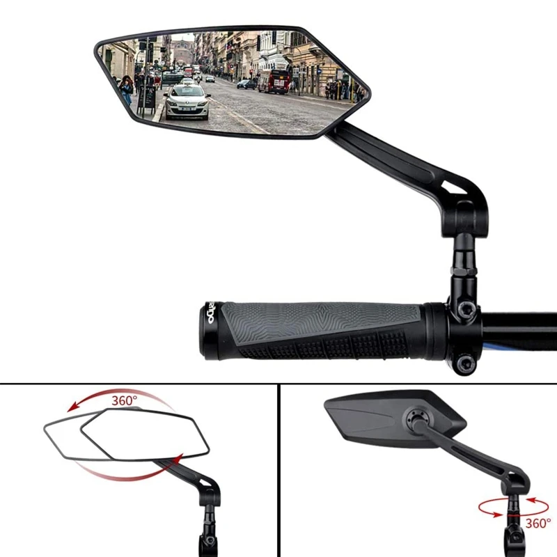 G92F Bike Rear View Mirror Flexible 360 Degree Rotatable Safety Rear View Mirrors for Bike MTB Cycling Accessories