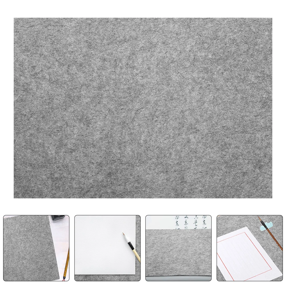 2Pcs Chinese Calligraphy Felt Desk Pad Thick Smooth Writing Mat Felt Cushion for Calligraphy Painting Practice Drawing Studio