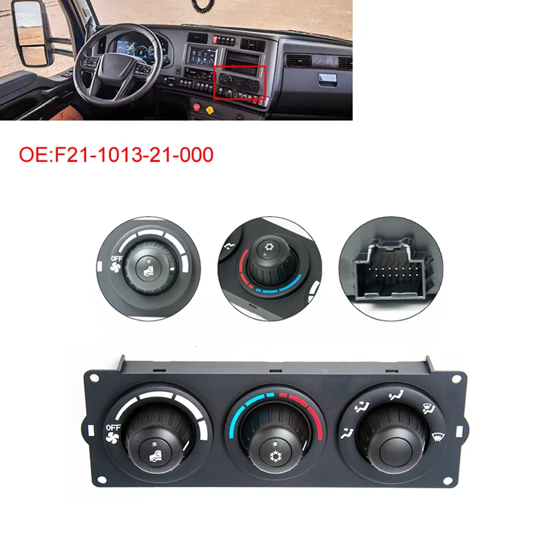 

For Kenworth T660 T600 T800 W900 F21-1013-21-000 A/C Heater Control Assembly F21101321000