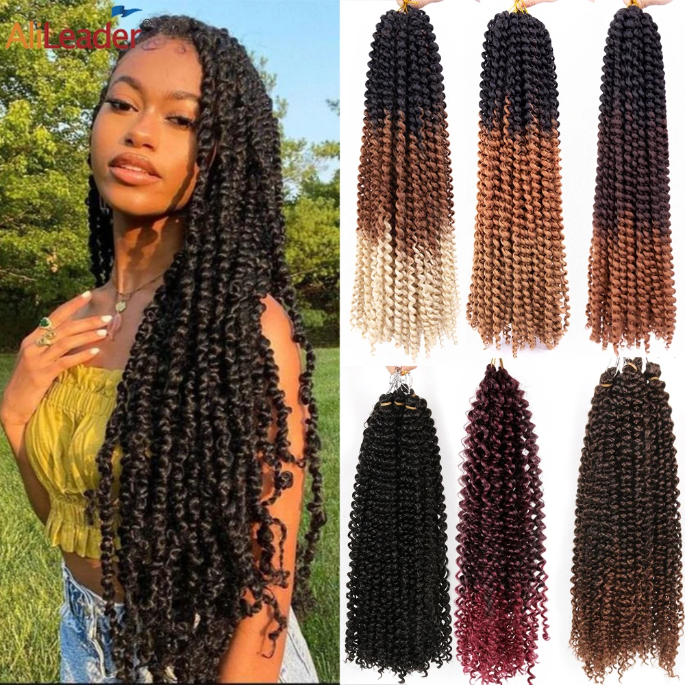 

Alileader Passion Twist Hair Extension Synthetic Fake Hair Dreadlocks Afro Curls Fake Locks Crochet Braids Pre-looped Curly Hair