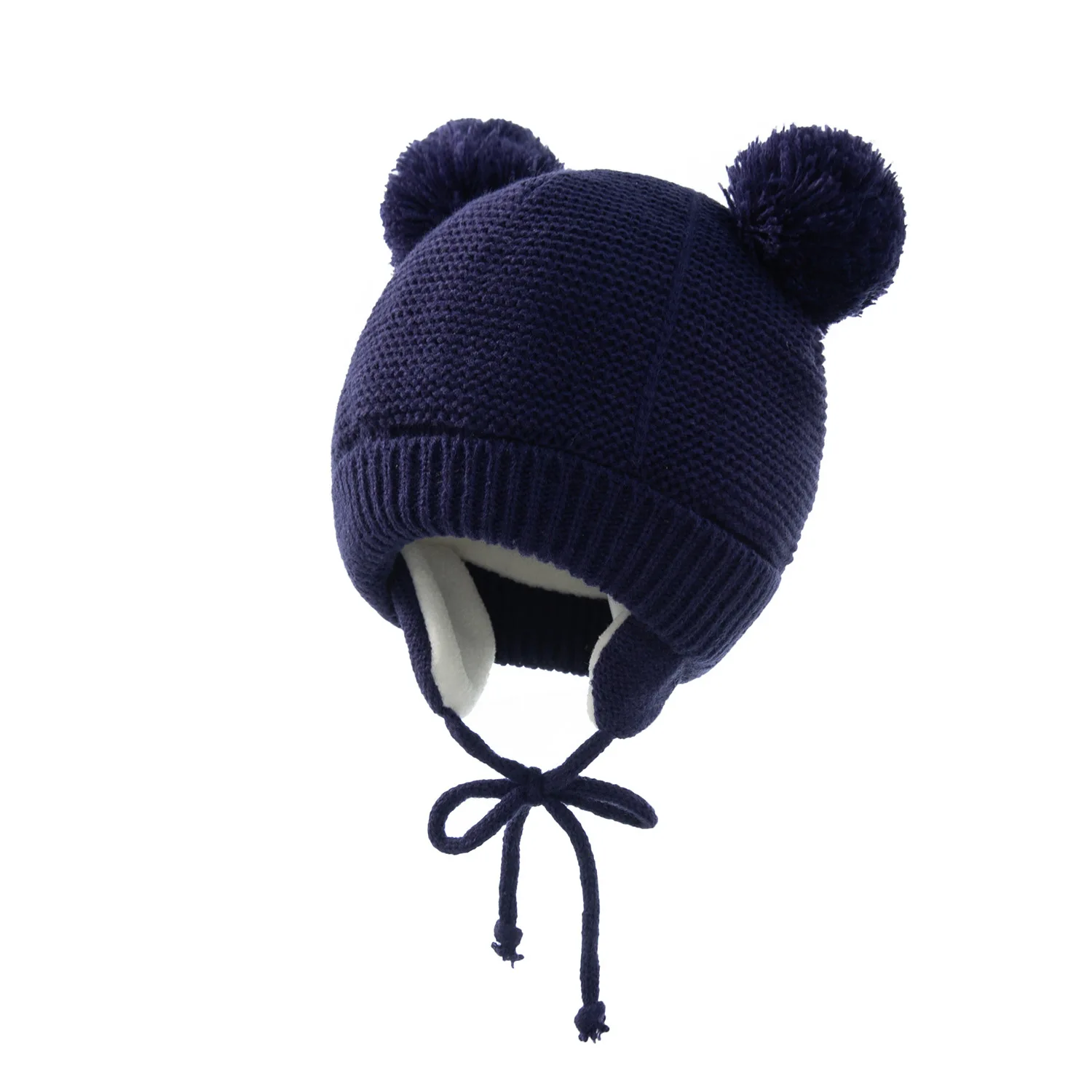 Winter Baby Stuff Hat for Boy Girls Accessories Knited Cap Kids Hat Fleece Warm Gloves Thick Winter Ear Kids Hat Baby Bonnet